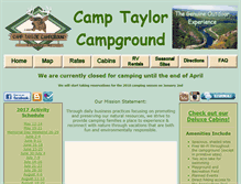 Tablet Screenshot of camptaylor.com